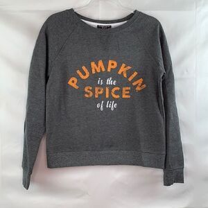 Love, Peace, & Lazy Days Gray fall sweatshirt NWT
